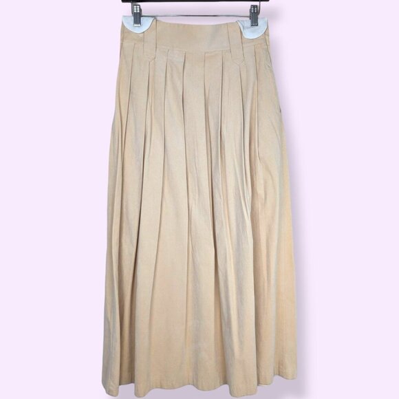 🍁V. Linda Lundstrom Pleated Ultra Suede Skirt - Picture 7 of 12